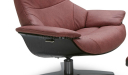 leather lounge chair with reclining feature
