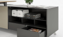 'Varna' 8 Feet Office Table in Glossy Lacquer Finish