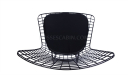 black wire cafeteria chair top view