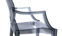 transparent acrylic chair with armrests