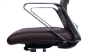 dark brown leather office chair with synchro-tilt mechanism