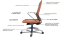 premium office chair in leather with specifications