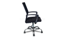 office chair with ergonomic backrest and fabric seat in black