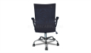 office chair in black mesh back view