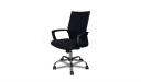 office and computer chair in black mesh back and fabric seat