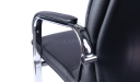 visitor chair with stainless steel fixed arm rests with padding