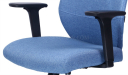 office chair in rich blue fabric