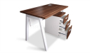 small office desk with three drawer mobile pedestal