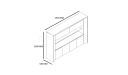 shop drawing of 10 feet office cabinet and book case
