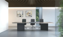 contemporary conference room with modern conference table and chairs