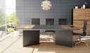 contemporary conference room with modern conference table and chairs