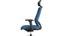 ergonomic office chair in blue fabric