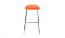 bar stool with fixed steel base and cushioned seat