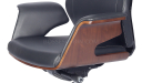 Coupe Office Chair In Black Leather