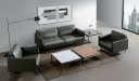 office cabin with two seater and single seater sofa in premium leather