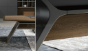 Meteor gray panel legs for italian office table