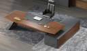 'Aulenti' 8 Feet Office Table In Open Pore Walnut Veneer