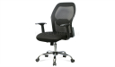 black medium back computer chair in mesh