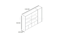 full height office cabinet shop drawing with size