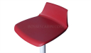 bar stool with red plastic seat