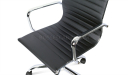 eams office chair in black leather finish