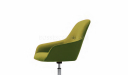 waiting area chair in bright green fabric