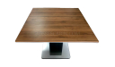square meeting table with walnut finish top