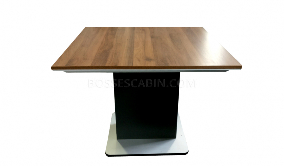 square meeting table in walnut finish