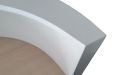 reception table in glossy white finish