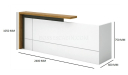 Recta Reception Table in White Laminate