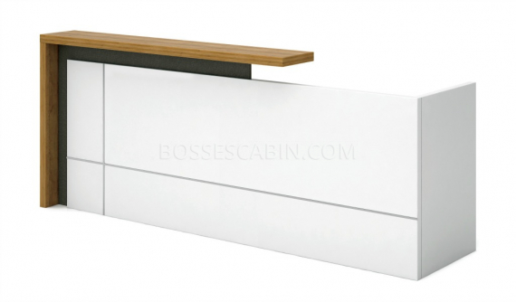 reception table in white laminate