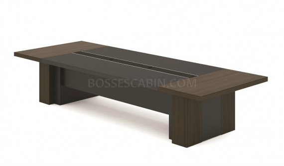12 seater conference table in dark oak