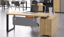 'Quin' 6 Feet Office Desk In Light Wood Finish