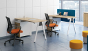 office with single seater workstations