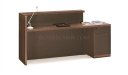 inside view of reception table with storage