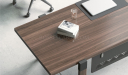 desk top in walnut laminate finish