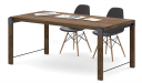 rectangular meeting table with black DSW chairs