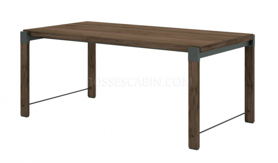 rectangular meeting table in walnut laminate