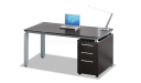 'Eazy' 4 Feet Office Desk In Dark Oak Veneer