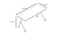 training table dimensions diagram