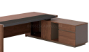 'Miro' 7 Feet Office Table With Side Cabinet