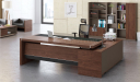 elegant office table with walnut wood office desk and rear cabinet