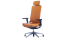 tan leather high back office chair
