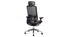 leather office chair with ergonomic backrest