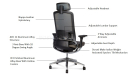 Hip leather office chair features