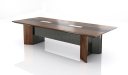 'Maxima' 10 Feet Meeting Table in Leather & Wood