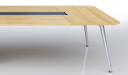 meeting table in light oak wood