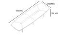 shop drawing of 20 feet conference table