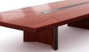 conference table in rich walnut wood finish