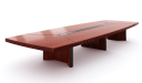 large conference table in red walnut finish